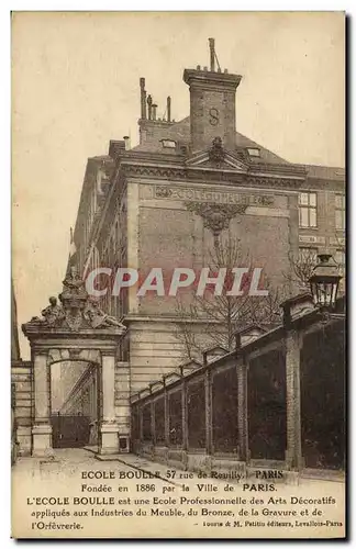 Cartes postales Ecole Boulle Rued e Reuilly Paris Arts Decoratifs