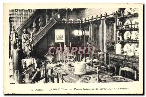 Cartes postales Poret Laigle Maison historique Chaumiere