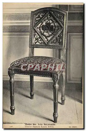 Cartes postales Musee des Arts Decoratifs Chaise Louis XVI