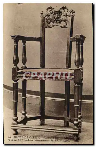 Cartes postales Musee de Cluny Chaise a bras