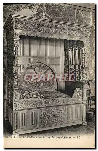 Cartes postales Pau Le chateau Lit de Jeanne d&#39Albret