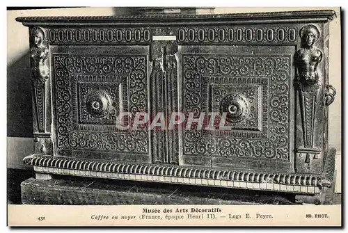 Cartes postales Musee des Arts Decoratifs Coffre en noyer