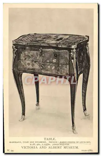 Cartes postales Table Victoria and Albert Museum