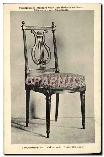 Cartes postales Rijksmuseum Amsterdam Taboureststoel