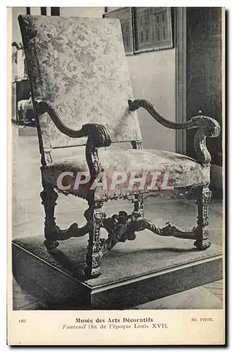 Cartes postales Musee des Arts Decoratifs Fauteuil Louis XVI