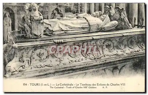Cartes postales Tours la cathedrale le tombeau des enfants de Charles VIII