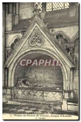 Ansichtskarte AK Amiens Cathedrale Tombeaux Tombe de Gerard de Conchy eveque d&#39Amiens