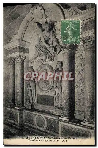 Cartes postales Abbaye de Saint Denis Crupte Tombeau de Louis XIV