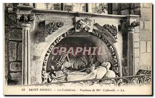 Cartes postales Saint Brieuc La cathedrale Tombeau de Mgr Caffarelli