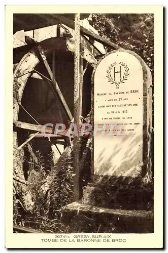 Cartes postales Gresy sur Aix Tombe de la Baronne de Broc