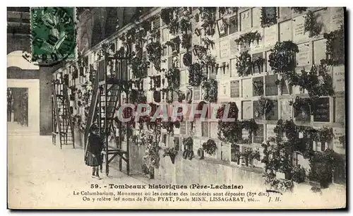 Cartes postales Paris Pere Lachaise le columbarium