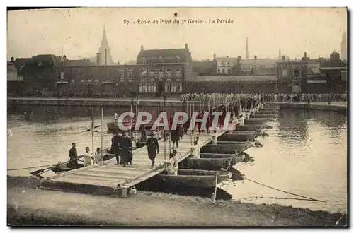 Ansichtskarte AK Militaria Ecole de pont du 3eme Genie La parade