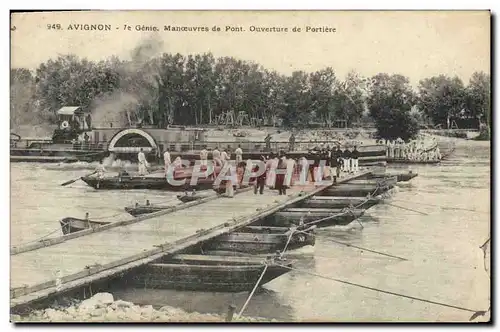 Cartes postales Militaria Avignon 7eme Genie Manoeuvres de pont Ouverture de portiere