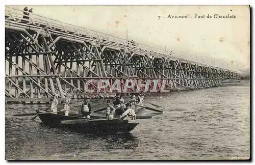 Ansichtskarte AK Militaria Avignon Pont de Chevalets