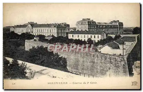 Cartes postales Militaria Montpellier Caserne du 2eme Genie