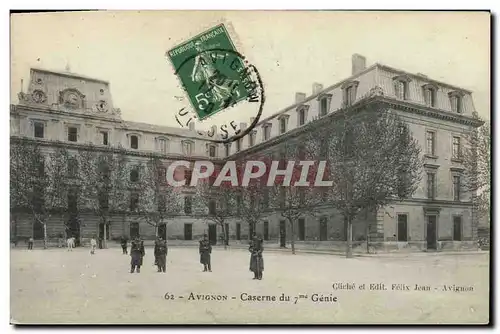 Cartes postales Militaria Avignon Caserne du 7eme Genie