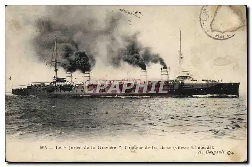Cartes postales Bateau Le Jurien de la Graviere Croiseur de 1ere classe