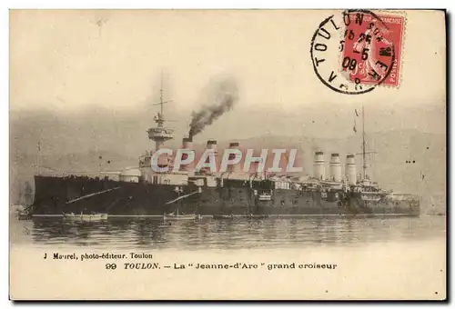 Ansichtskarte AK Bateau Toulon La Jeanne d&#39Arc grand croiseur