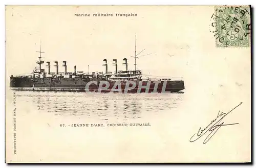 Cartes postales Bateau La Jeanne d'Arc Croiseur Cuirasse
