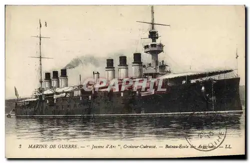 Cartes postales Bateau La Jeanne d'Arc Croiseur Cuirasse Bateau Ecole des Aspirants