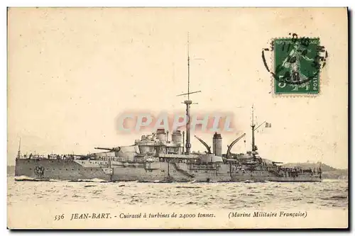 Cartes postales Bateau Jean Bart Cuirasse a turbines de 24000 tonnes