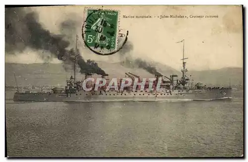 Cartes postales Bateau Jules Michelet Croiseur Cuirasse