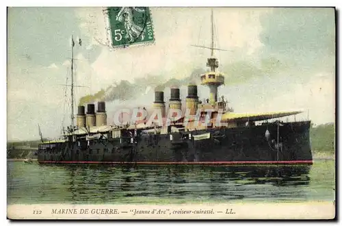 Cartes postales Bateau La Jeanne d&#39Arc Croiseur Cuirasse