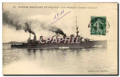 Cartes postales Bateau Jules Michelet Croiseur Cuirasse