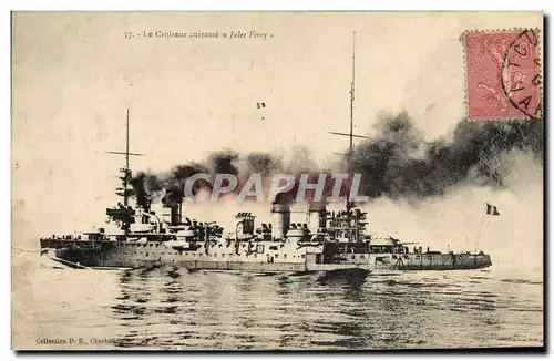 Cartes postales Bateau Le Croiseur Cuirasse Jules Ferry