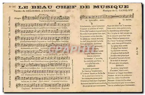 Cartes postales Le plus beau chef de musique