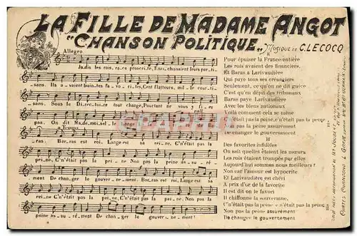 Cartes postales La fille de Madame Angot Chanson politique Lecocq