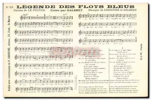 Cartes postales Legende des flots bleus Le Peltier DAlbret Christine Dalbret