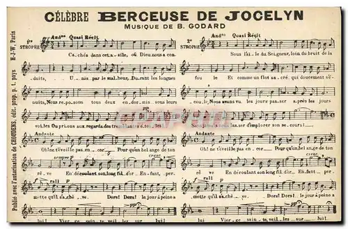 Ansichtskarte AK Celebre Berceuse de Jocelyn Godard