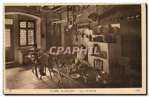 Cartes postales Folklore Alsace Musee alsacien La cuisine