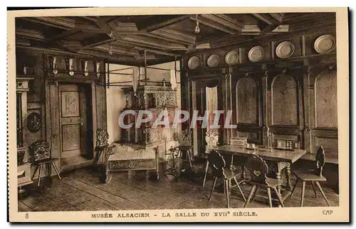 Cartes postales Folklore Alsace Musee alsacien La salle du 17eme