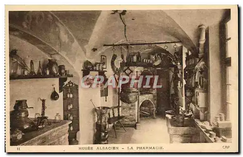 Cartes postales Folklore Alsace Musee alsacien La pharmacie