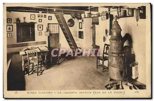 Ansichtskarte AK Folklore Alsace Musee alsacien La chambre Oberlin Ban de la Roche