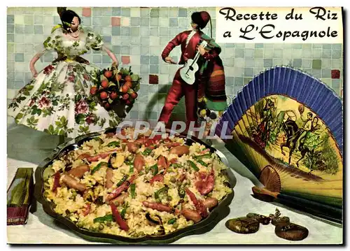 Cartes postales moderne Recette du riz a l&#39Espagnole