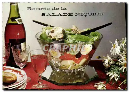 Cartes postales moderne Recette de la salade nicoise