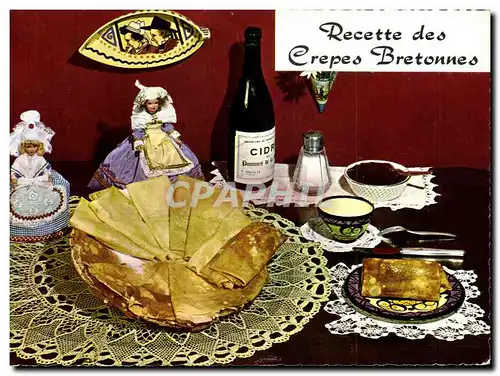 Cartes postales moderne Recette des Crepes bretonnes