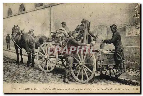 Cartes postales Cuisine allemande capturee par les Francais a la bataille de Vic sur Aisne Militaria