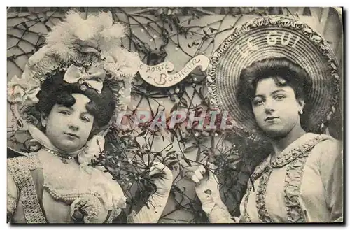 Cartes postales Fantaisie Femmes Le gui