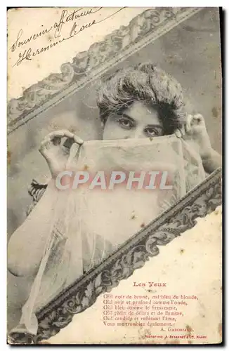 Cartes postales Fantaisie Femme Les yeux