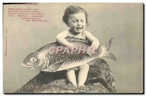 Cartes postales Fantaisie Enfant Poisson d&#39avril