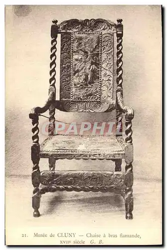 Cartes postales Musee de Cluny Chaise a bras flamande