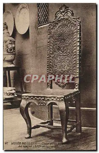 Cartes postales Musee de Cluny Chaise Art espagnol