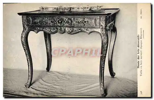 Cartes postales Musee des Arts Decoratifs Table en bois naturel Regence