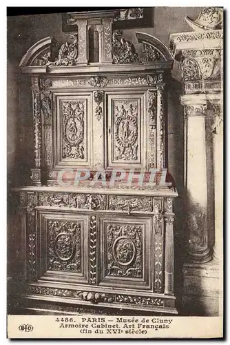 Cartes postales Paris Musee de Cluny Armoire Cabinet Art Francais