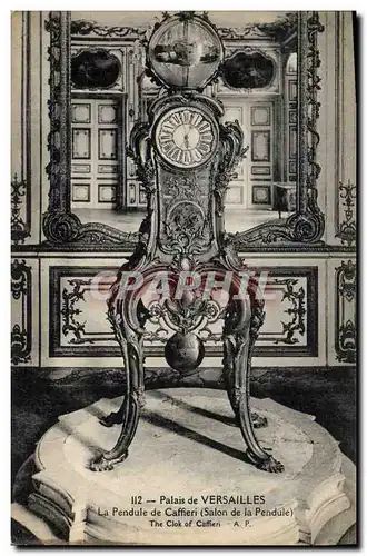 Cartes postales Palais de Versailles la pendule de Caffieri Salon de la pendule