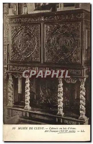 Cartes postales Musee de Cluny Cabinets en bois d&#39ebene Art Francais